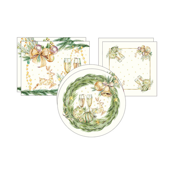 Kit Sousplat + Jogo Americano + Guardanapo Taças - 2 Peças -