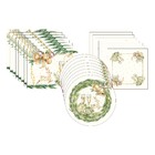 Kit Sousplat + Jogo Americano + Guardanapo Taças - 4 Peças -