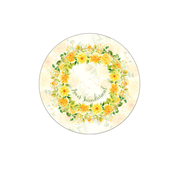 Kit Sousplat Amor Incondicional - 1 Peça - Sem Base