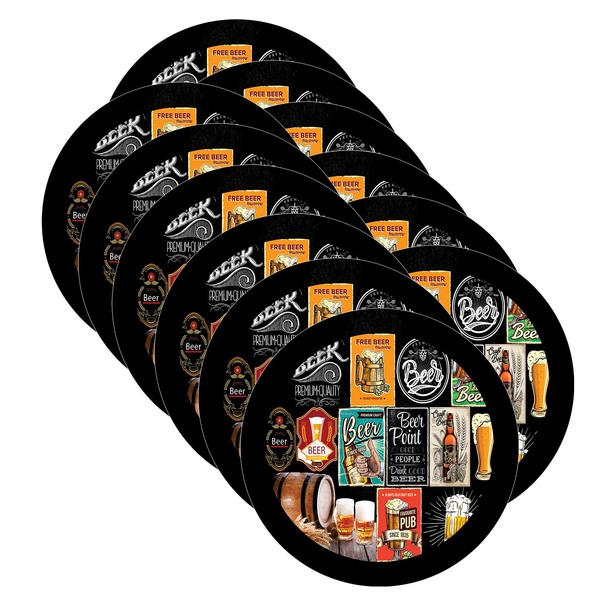 Kit Sousplat Beer - 12 Peças - Sem Base