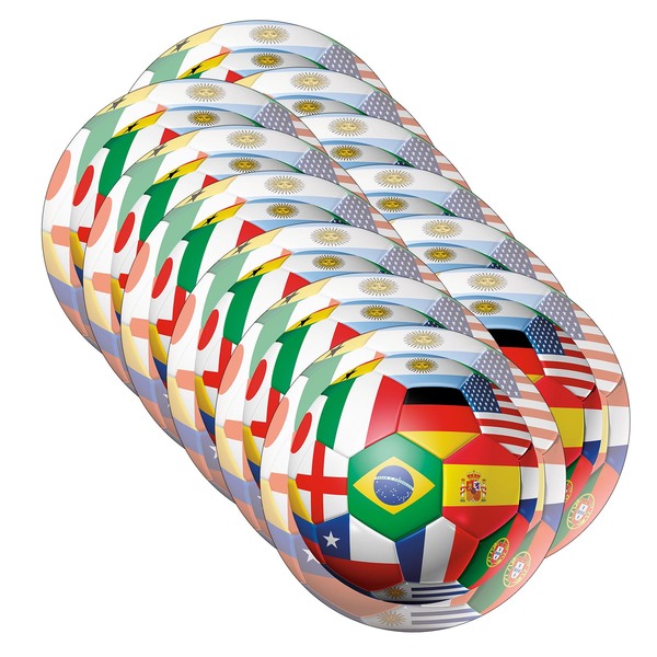 Kit Sousplat Copa Bandeiras - 12 Peças - Sem Base