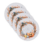 Kit Sousplat Halloween Abobora - 4 Peças - Com Base