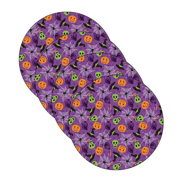 Kit Sousplat Halloween Abobora E Caveira - 4 Peças - Sem Base