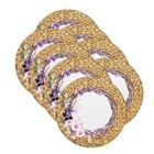 Kit Sousplat Lavanda Rústico - 8 Peças - Sem Base