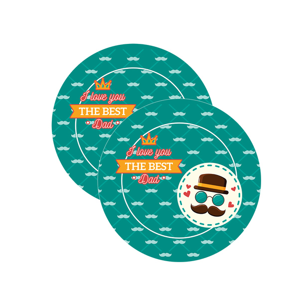 Kit Sousplat Love You Dad - 2 Peças - Sem Base