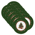 Kit Sousplat Natal Árvore Verde - 12 Peças - Sem Base