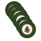 Kit Sousplat Natal Árvore Verde - 6 Peças - Sem Base