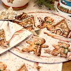 Kit Sousplat Natal Biscoito Fundo Branco - 2 Peças - Sem Base