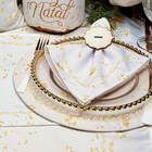 Kit Sousplat Natal Dourado Gliter