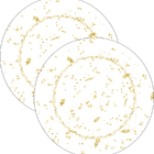 Kit Sousplat Natal Dourado Gliter - 2 Peças - Sem Base