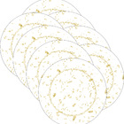 Kit Sousplat Natal Dourado Gliter - 8 Peças - Sem Base