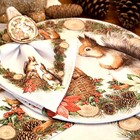 Kit Sousplat Natal Esquilo Ii - 6 Peças - Sem Base