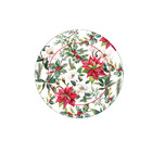 Kit Sousplat Natal Flores - 12 Peças - Com Base