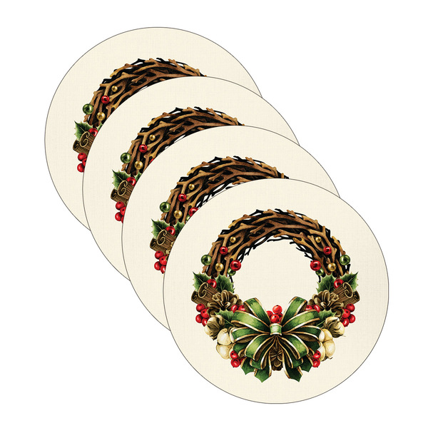 Kit Sousplat Natal Green - 4 Peças - Sem Base