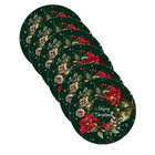 Kit Sousplat Natal Merry Christmas - 6 Peças - Sem Base