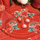 Kit Sousplat Natal Pássaros - 4 Peças - Com Base