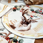 Kit Sousplat Natal Rena Gold - 2 Peças - Sem Base