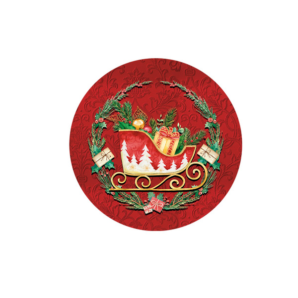 Kit Sousplat Natal Trenó2 - 1 Peça - Com Base