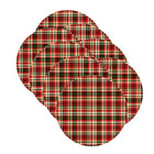 Kit Sousplat Natal Xadrez - 8 Peças - Sem Base