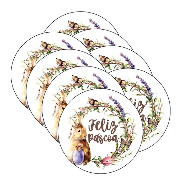 Kit Sousplat Páscoa - 8 Peças - Sem Base