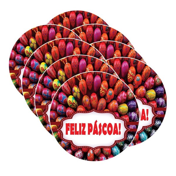Kit Sousplat Páscoa - 8 Peças - Sem Base