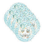 Kit Sousplat Páscoa Balão/azul Coração - 8 Peças - Com Base