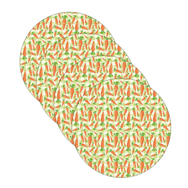 Kit Sousplat Páscoa Cenoura - 4 Peças - Sem Base