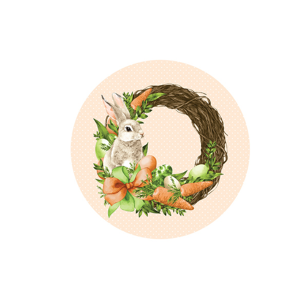 Kit Sousplat Páscoa Cenoura/salmão - 1 Peça - Sem Base