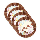 Kit Sousplat Páscoa Chocolate - 4 Peças - Com Base