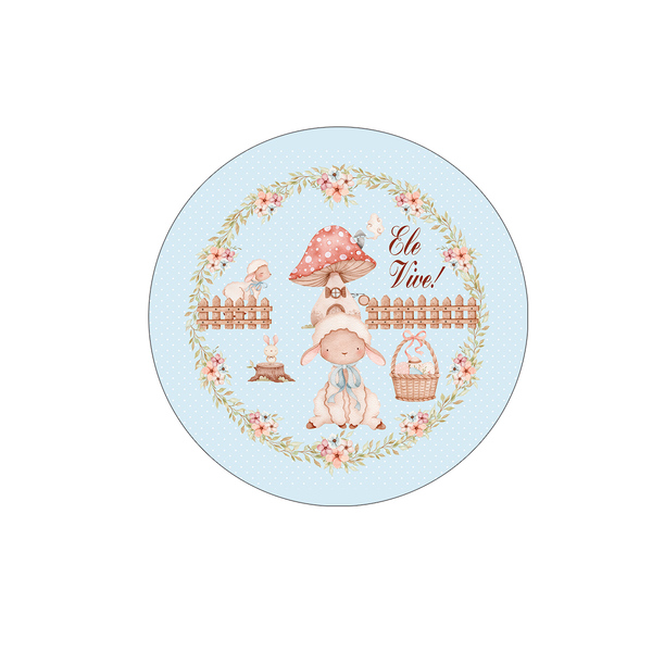 Kit Sousplat Páscoa Cordeiro - 1 Peça - Sem Base