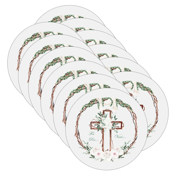 Kit Sousplat Páscoa Cristã - 12 Peças - Sem Base