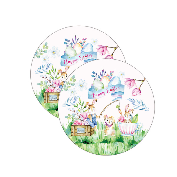 Kit Sousplat Páscoa Easter - 2 Peças - Sem Base