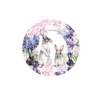 Kit Sousplat Páscoa Irmãos Coelho - 8 Peças - Com Base