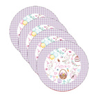 Kit Sousplat Páscoa Lilás - 4 Peças - Com Base
