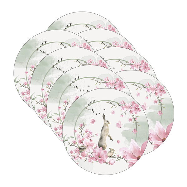 Kit Sousplat Páscoa Moderna - 8 Peças - Com Base