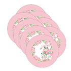 Kit Sousplat Páscoa Tulipa - 8 Peças - Com Base