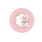 Kit Sousplat Páscoa Tulipa - 8 Peças - Com Base