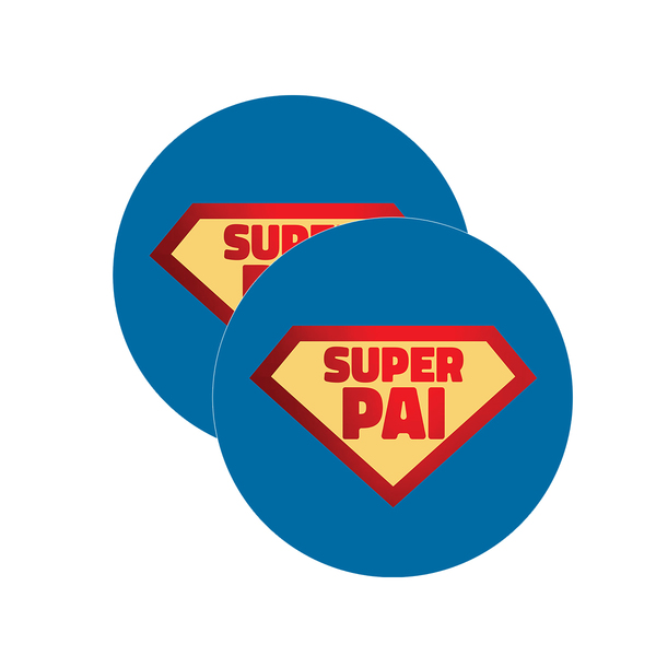 Kit Sousplat Super Pai - 2 Peças - Sem Base