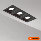 Kit Spot Duplo Embutir Recuado Quadrado + 2 Lâmpada 5w Gu10 B