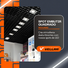 Kit Spot Duplo Embutir Recuado Quadrado + 2 Lâmpada 5w Gu10 P