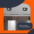 Kit Spot Duplo Embutir Recuado Quadrado + 2 Lâmpada 5w Gu10 P