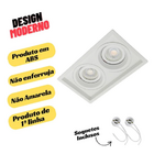 Kit Spot Duplo Embutir Recuado Quadrado + 2 Lâmpada 5w Gu10 P
