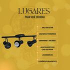 Kit Spot Trilho Eletrificado Direcionável 50cm Preto