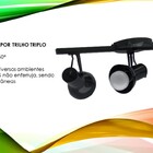 Kit Spot Trilho Eletrificado Direcionável 50cm Preto