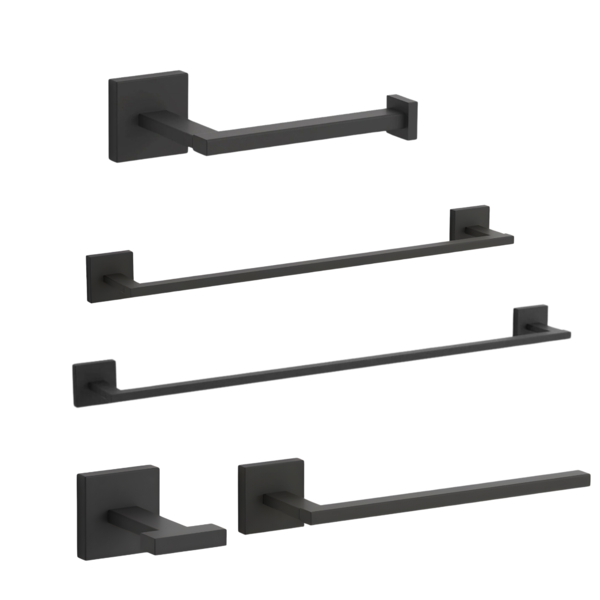 Kit Square Black Completo 5 Peças Kohler