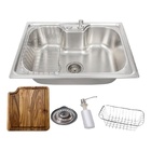 Kit Stillus Home Cuba Inox 50x40cm Torneira E Tábua De Corte