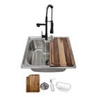 Kit Stillus Home Cuba Inox 50x40cm Torneira E Tábua De Corte