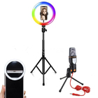 Kit Studio Pro - Ring Light Rgb + Tripé 1,5m + Microfone Podc