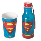 Kit Superman Garrafa Retro E Copo - Super Homem