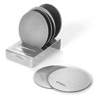 Kit Suporte Apoio De Bolachas Redondas Copos-inclinado Em Inox